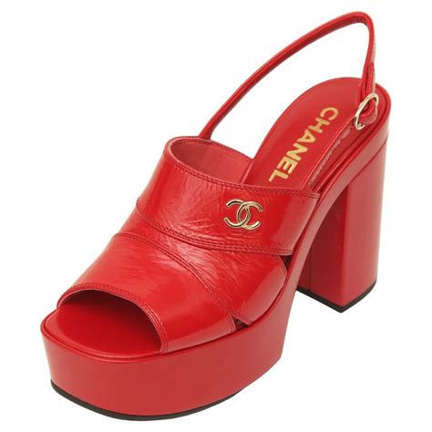 chanel red color|chanel red shoes.